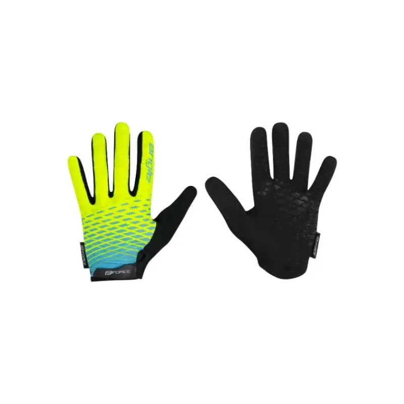 Force Angle MTB rukavice fluo/modré vel. XXL 48463119