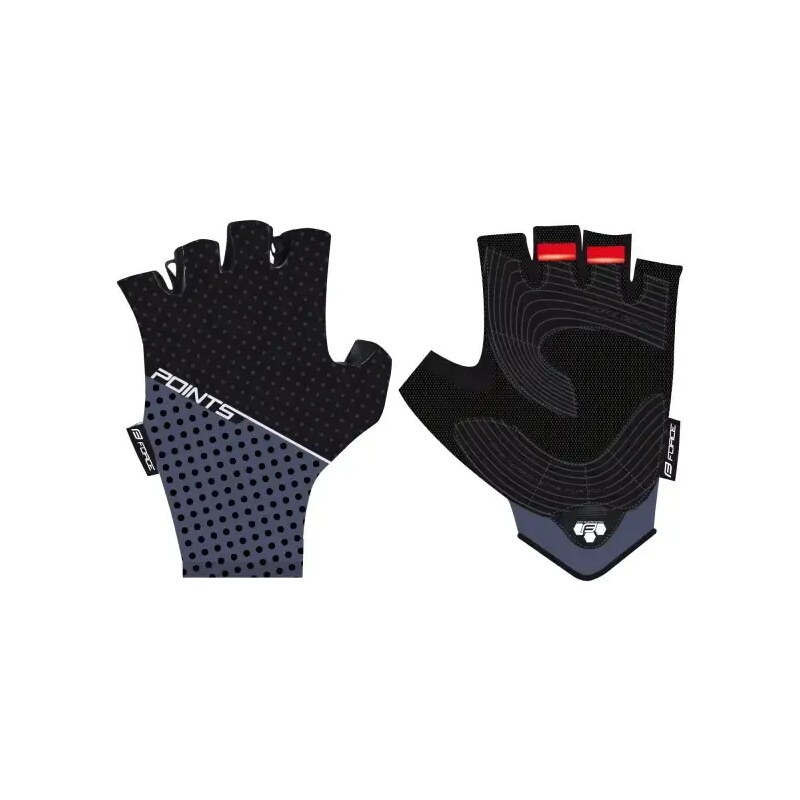E-shop Rukavice Force Point čierna/sivá vel. L