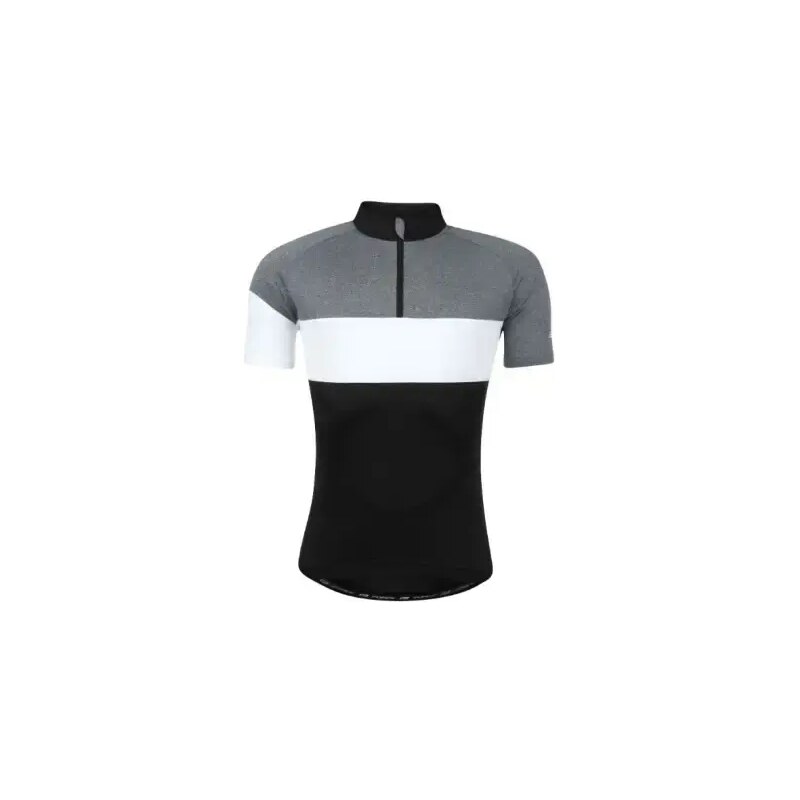 E-shop Force View pánsky dres krátky rukáv čierna/sivá/biela vel. M