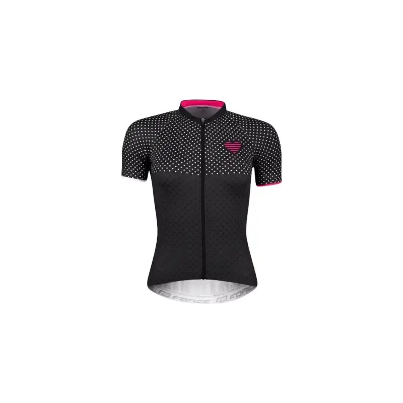 E-shop Force Points dámsky dres s krátkym rukávom black/pink vel. XS