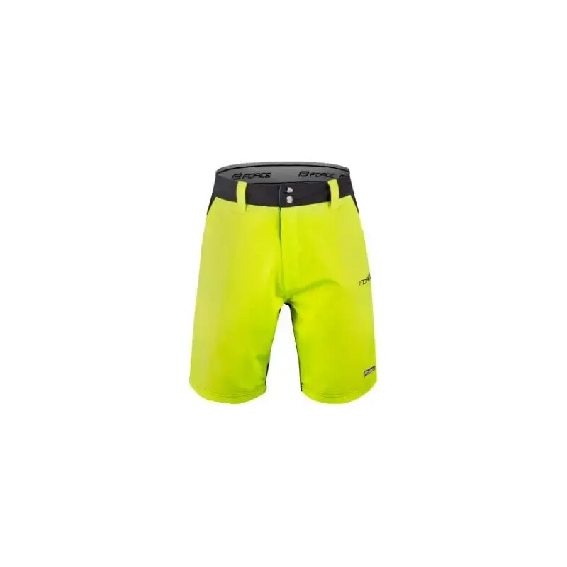 Force Blade pánske MTB šortky s podšívkou black/fluo vel. XS 48480470