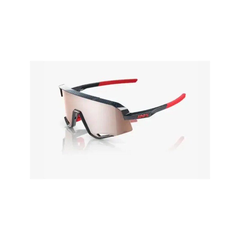 100% Slendale okuliare Gloss Carbon Fiber/HiPER Crimson-Silver Lens 54803648