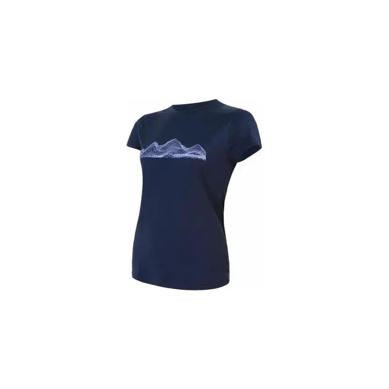 Sensor Merino Active PT Mountains dámske tričko krátky rukáv Deep Blue 48474330