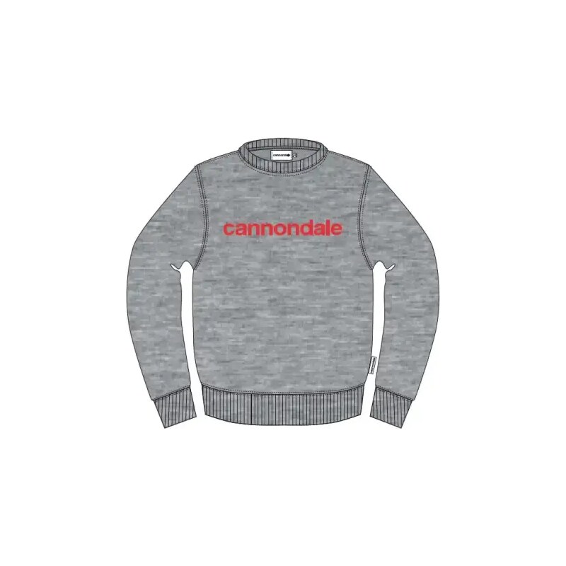 Cannondale Lifestyle pánska mikina dlhý rukáv Heather Grey/Rally Red 54805091