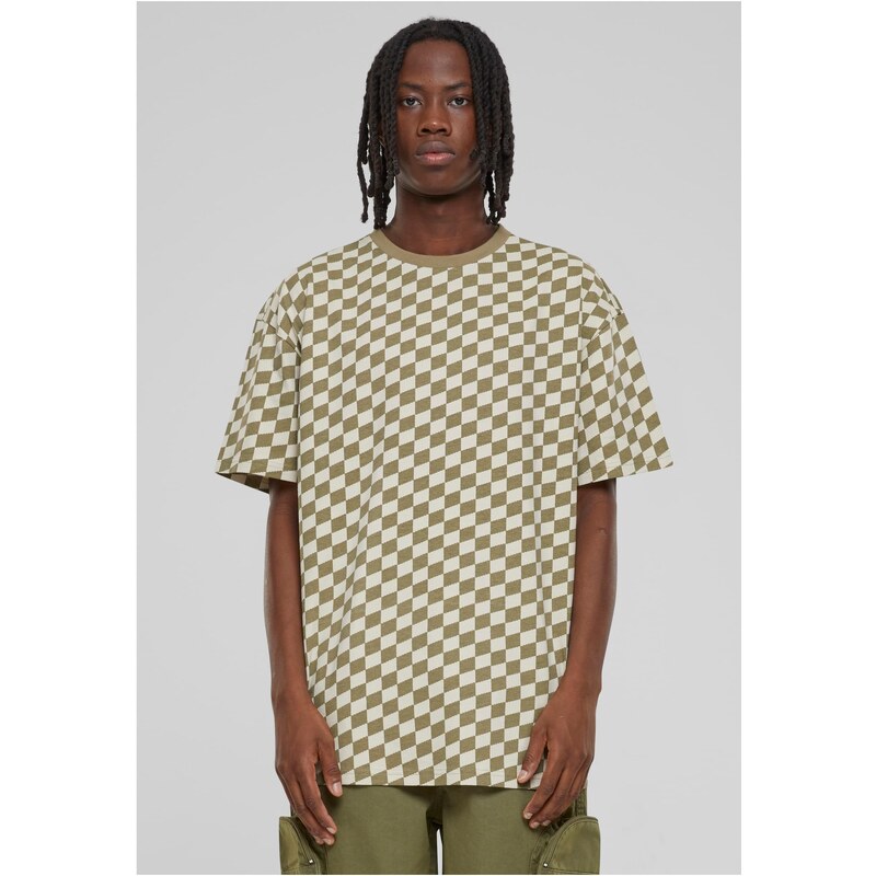 Urban Classics Mens T-shirt Oversized Check khaki 64689114