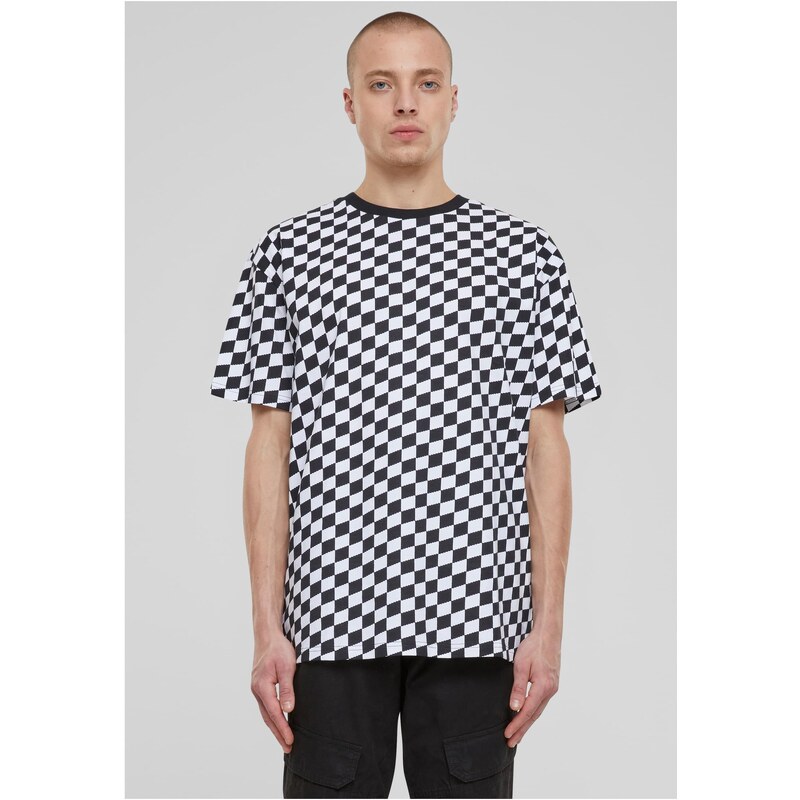 Urban Classics Mens T-shirt Oversized Check black/white 54805880