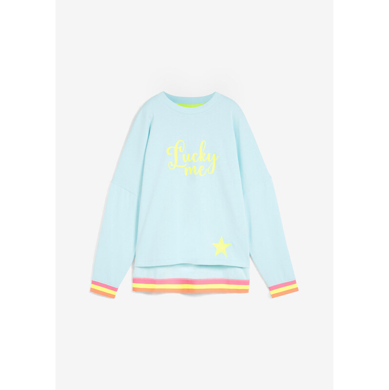 bonprix Mikina oversize s farebnými patentami z čistej bavlny, farba 49697631