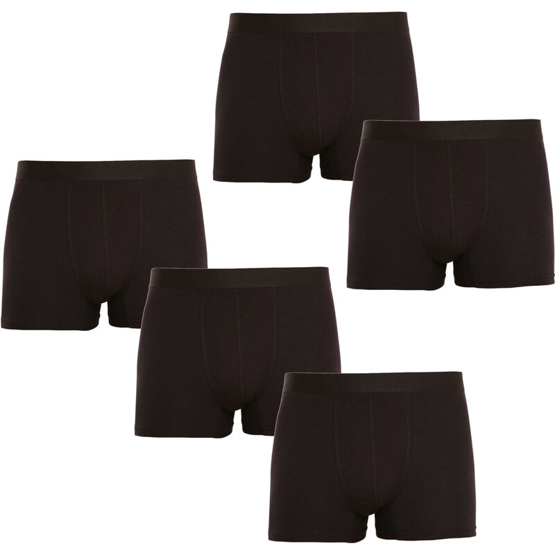 5PACK pánske boxerky Nedeto čierne (5NB001) 48910525