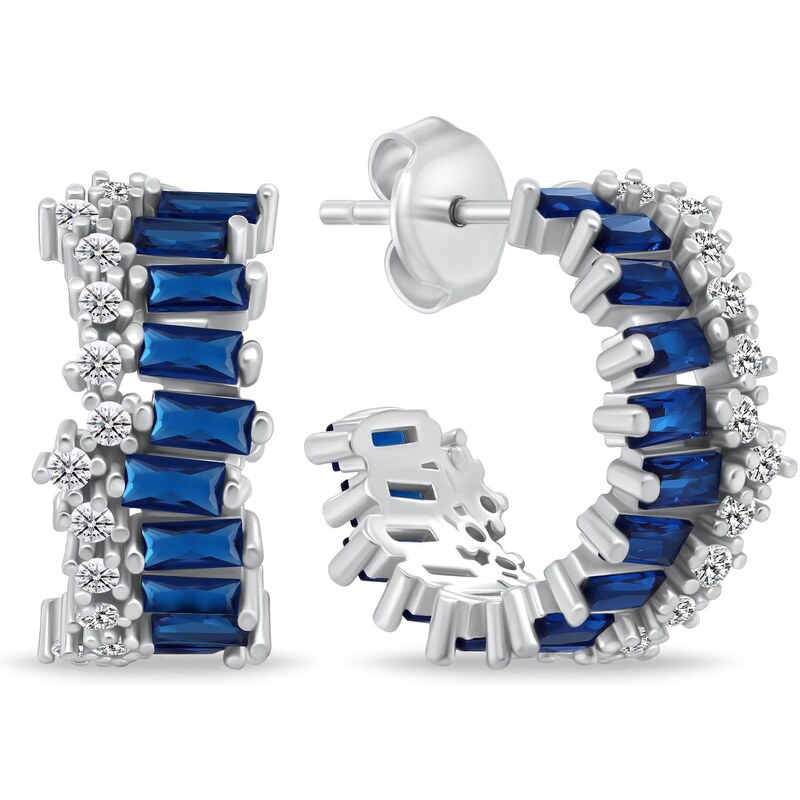 Brilio Silver Originálne strieborné náušnice so zirkónmi EA1029WB 66587013