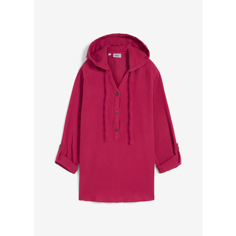 bonprix Blúzka zo vzdušného mušelínu, farba ružová 49697727