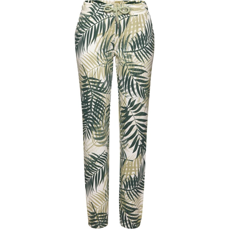 LASCANA Pyžamové nohavice béžová / zelená / biela 55648103