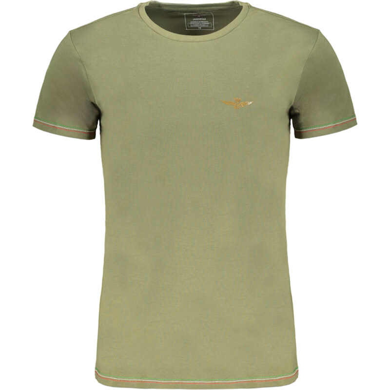 Aeronautica Militare Zelené pánske tričko s krátkym rukávom 64703832