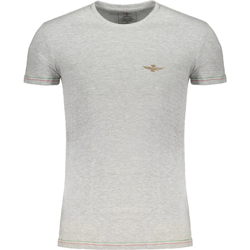 Aeronautica Militare Pánske sivé tričko s krátkym rukávom 64709771