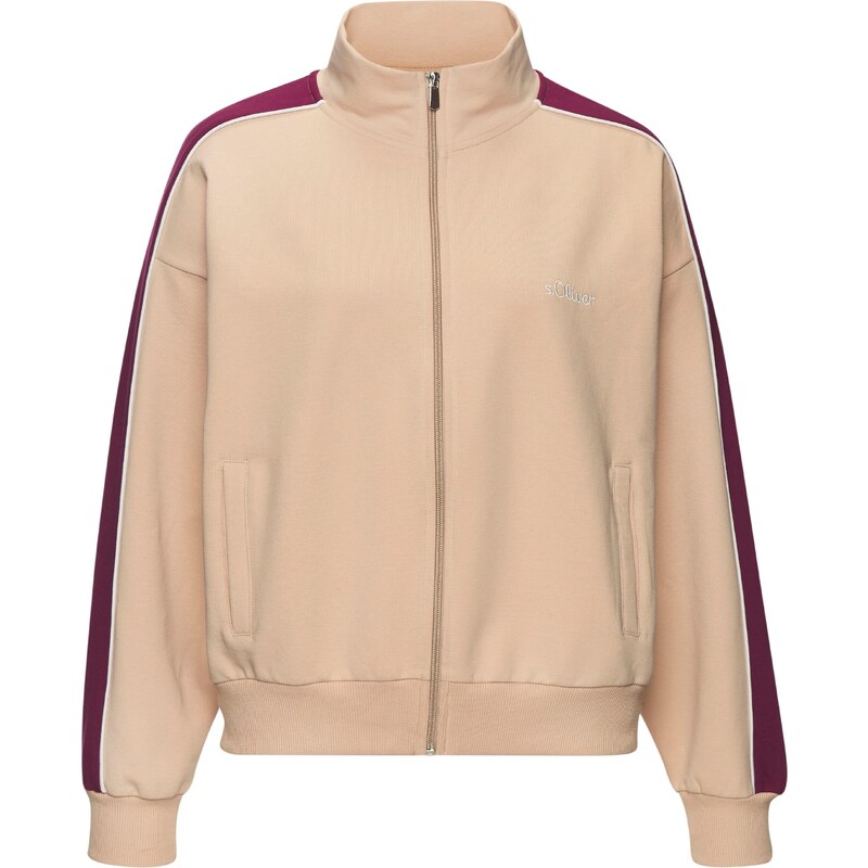 s.Oliver Tepláková bunda béžová / vínovo červená / biela 57017707