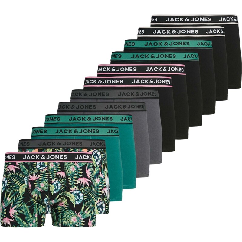 JACK & JONES Boxerky JACDREW tyrkysová / sivá / tmavosivá / 66637479