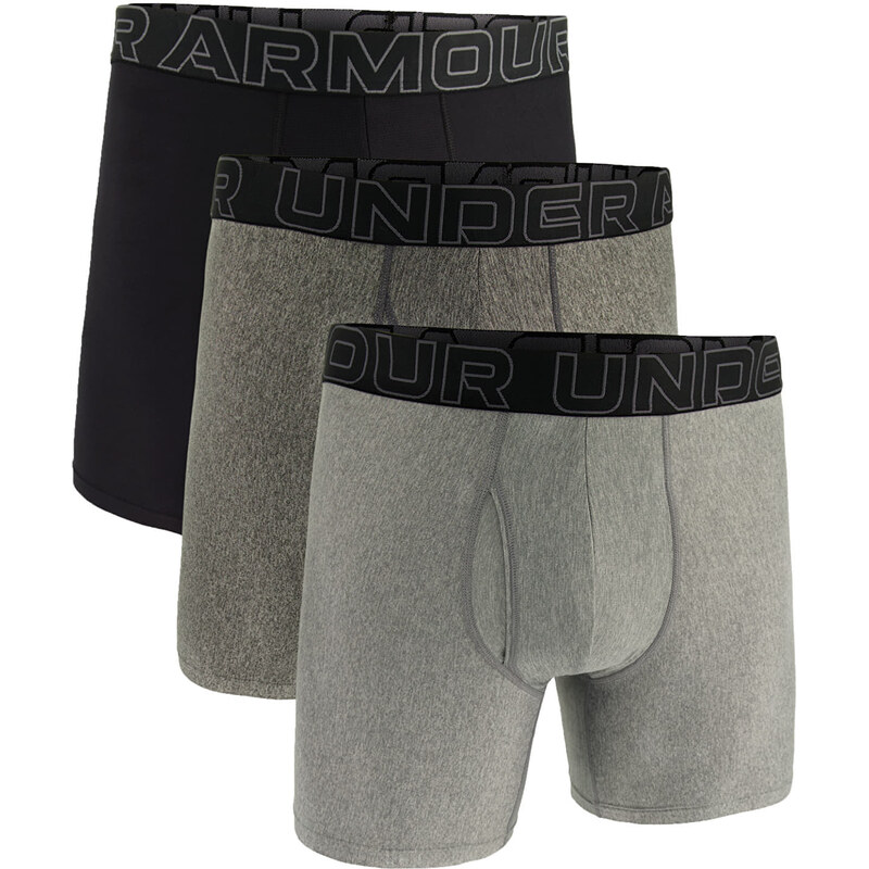 Boxerky Under Armour M Perf Tech 6in 3-Pack Grey XXL 54959488