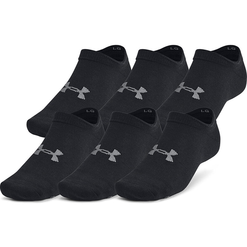 Ponožky Under Armour Essential No Show 6-Pack Black L 65239947