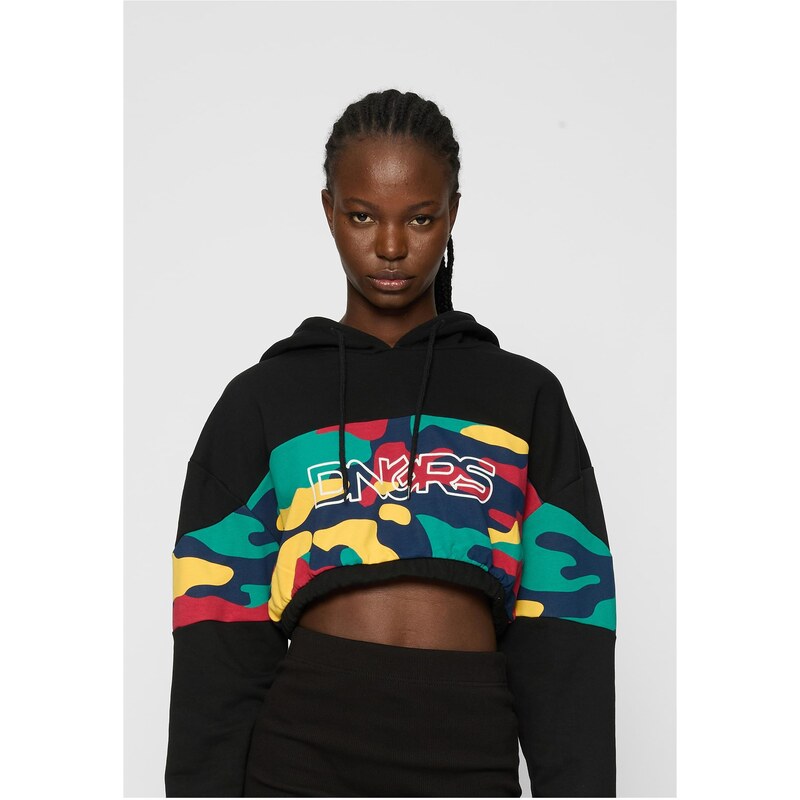 Dangerous DNGRS Womens crop sweatshirt HideMe black/colorful 54962365