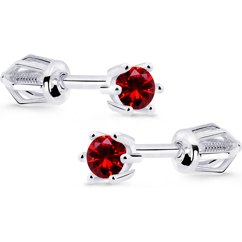 Cutie Diamonds Slušivé náušnice z bieleho zlata s rubínmi DZ8012-30-RU 66587640