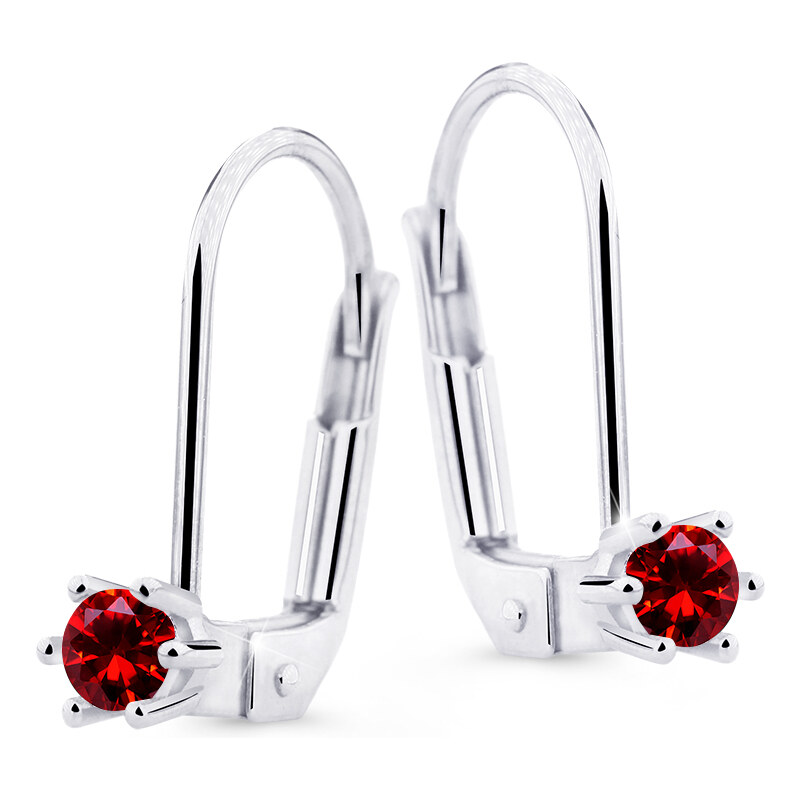 Cutie Diamonds Krásne visiace náušnice z bieleho zlata s rubínmi 66584572