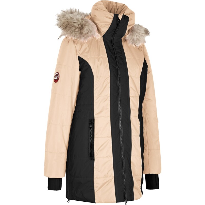 bonprix Outdoorový krátky kabát s umelou kožušinkou, odpudzujúci vodu, 47548702