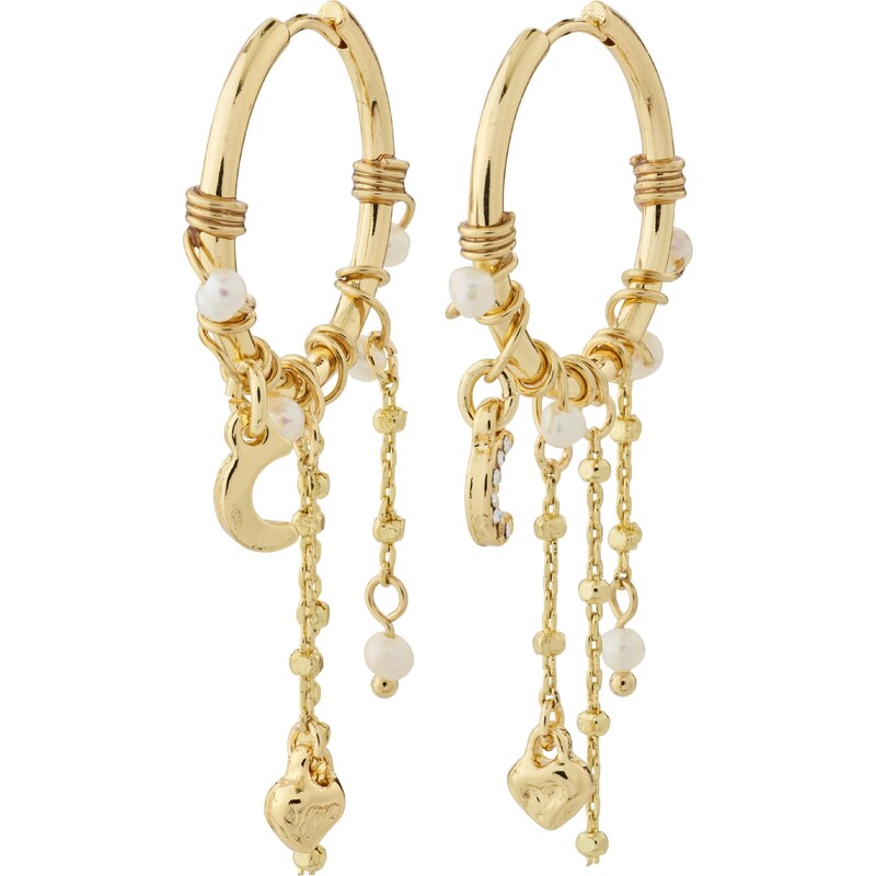 Pilgrim Náušnice Arlet zlatá / perlovo biela 54971084