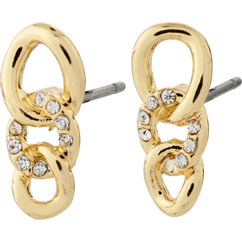 Pilgrim Náušnice Wrenley zlatá / priehľadná 54971090