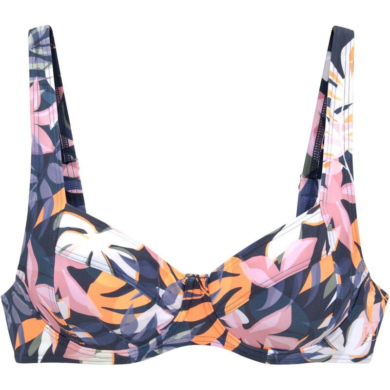 LASCANA ACTIVE Športový bikinový top námornícka modrá / oranžová / 54971446