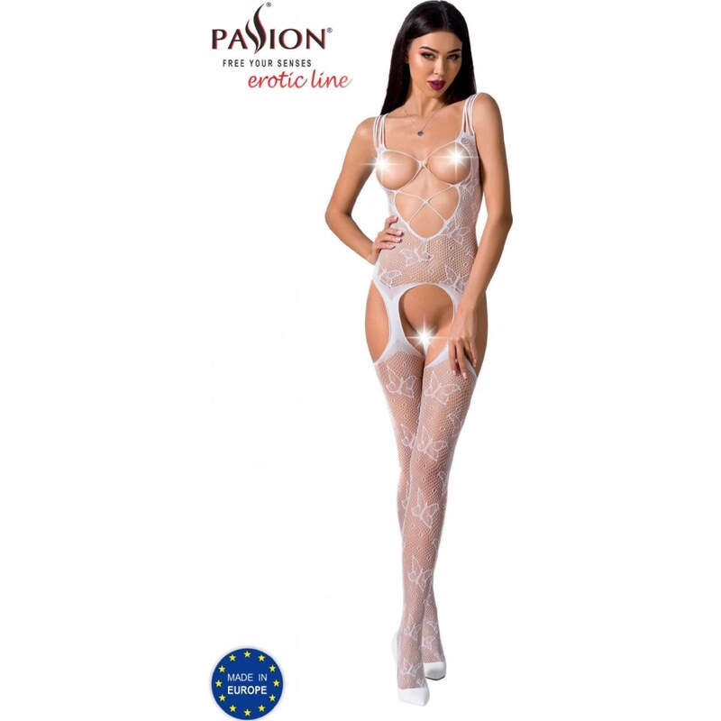 Passion BS075 White - Bodystocking 55034558