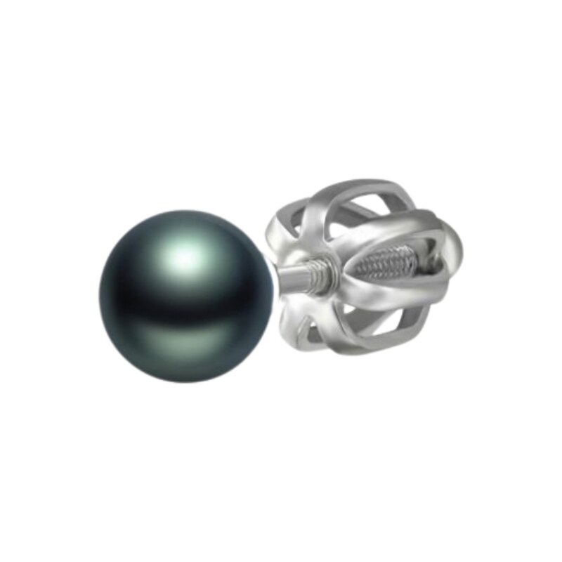 Olivie Strieborná 6mm náušnica TAHITI 1 ks 8772 54978034