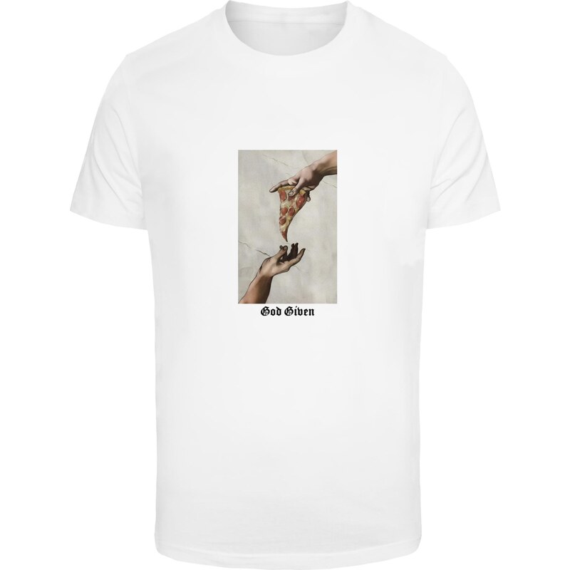 Mister Tee Mens T-shirt God Given Pizza white 64644647