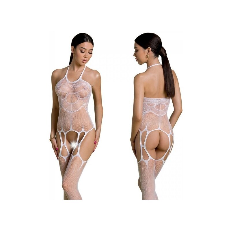 Passion ECO BS002 white - Bodystocking 55124424