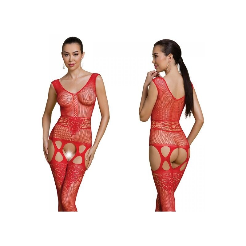 Passion ECO BS014 red - Bodystocking 55124437