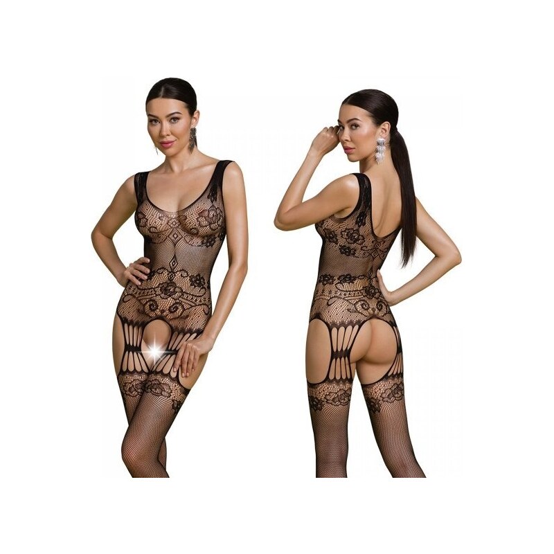 Passion ECO BS009 black - Bodystocking 55124427