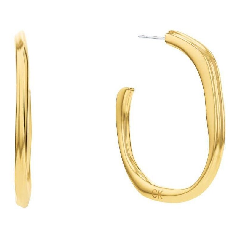 Calvin Klein Elegantné pozlátené kruhové náušnice Elemental 35000644 66584612