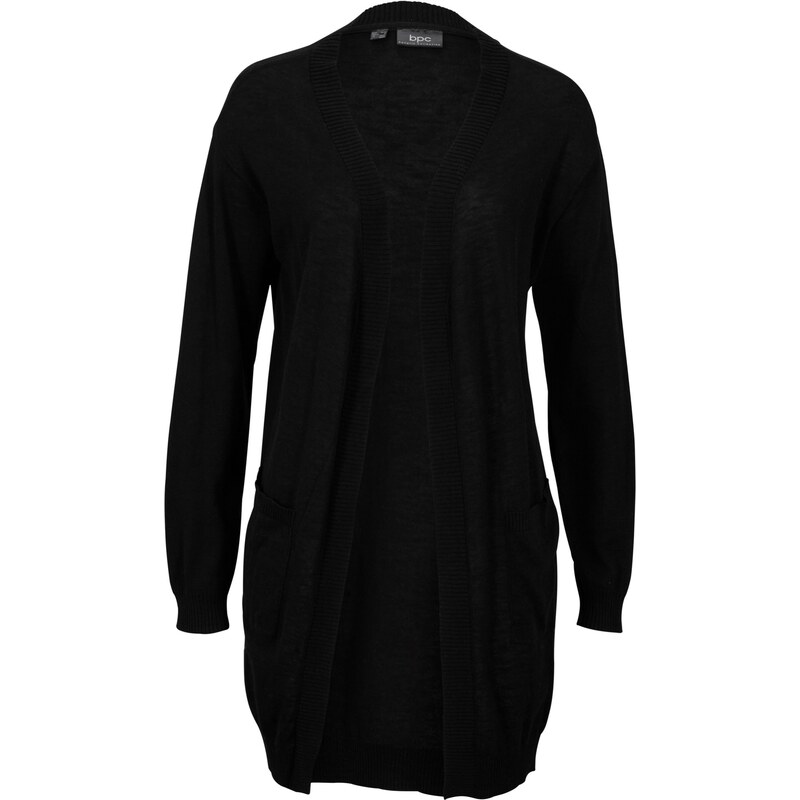 bonprix Bavlnený pletený sveter, farba čierna 44974083