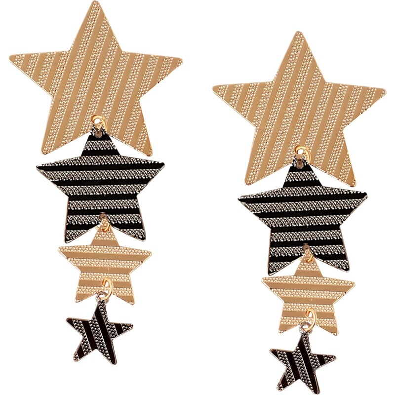 SOHI Náušnice Kristine zlatá / čierna 56103432