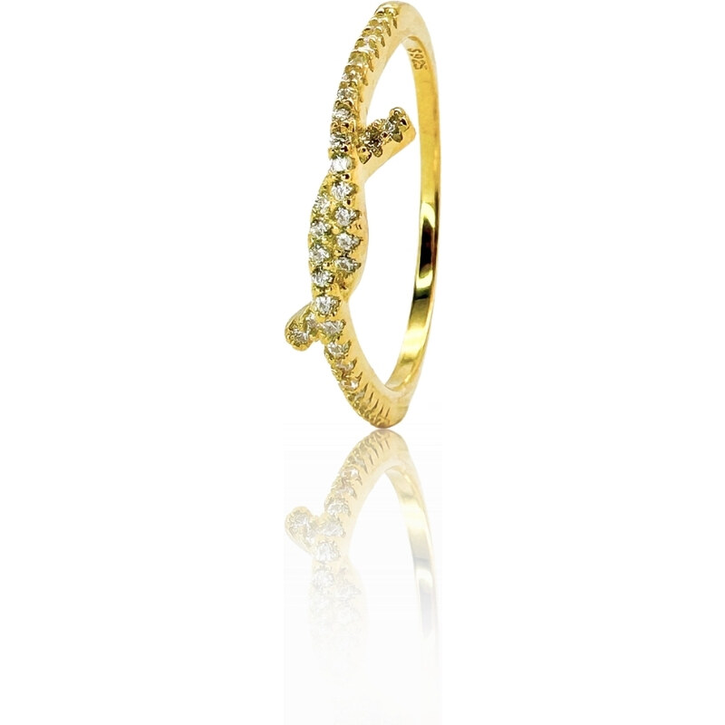 MAJYA Strieborný prsteň DEBBY pozlátený 11003/6 64581987