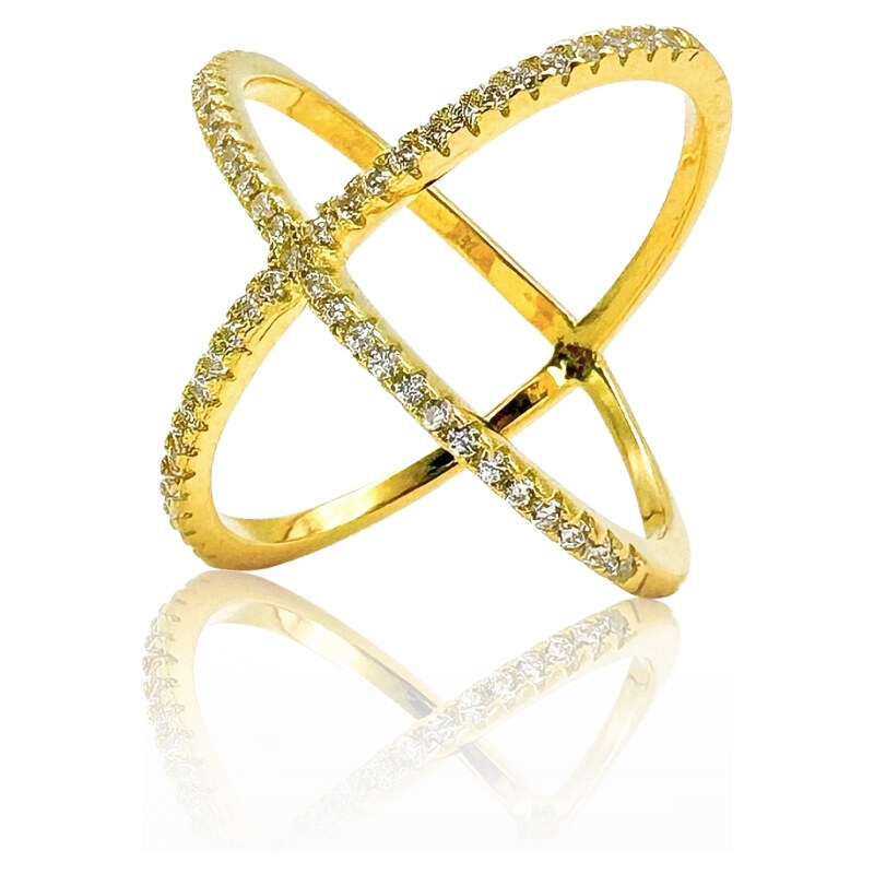 MAJYA Strieborný prsteň MANUELA pozlátený 11008/7 64581992