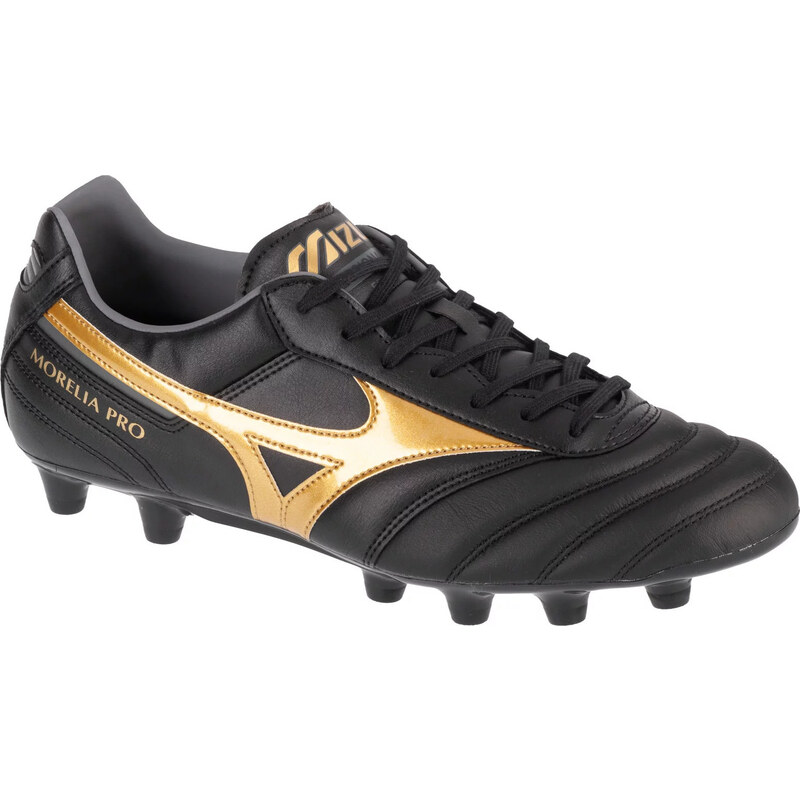 Čierno-zlaté kožené kopačky Mizuno Morelia II Pro FG P1GA231350 55117753