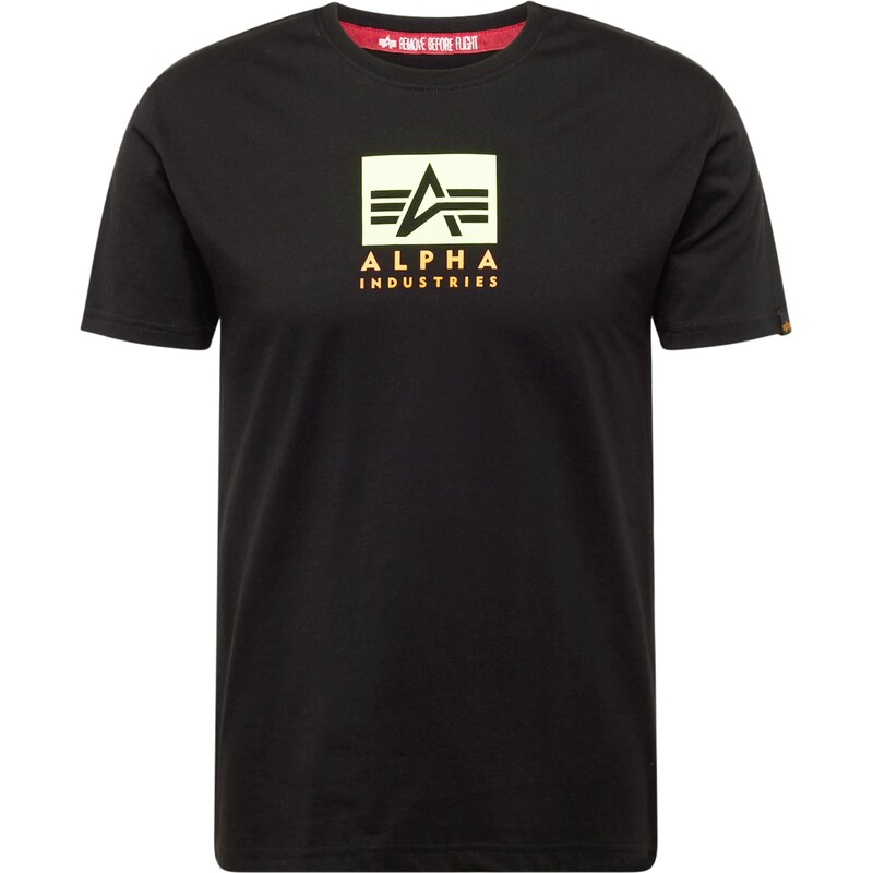ALPHA INDUSTRIES Tričko limetová / oranžová / čierna 55132981
