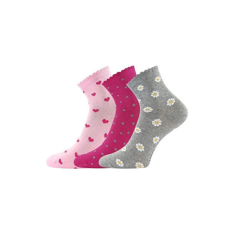 EMA dievčenské slabé ponožky Lonka mix holka 25-29 1 kus 3 páry 55144024