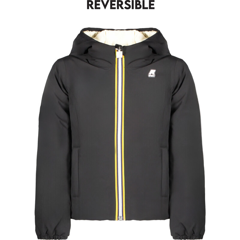 K-Way Obojstranná čierna bunda pre dievčatá 64709038