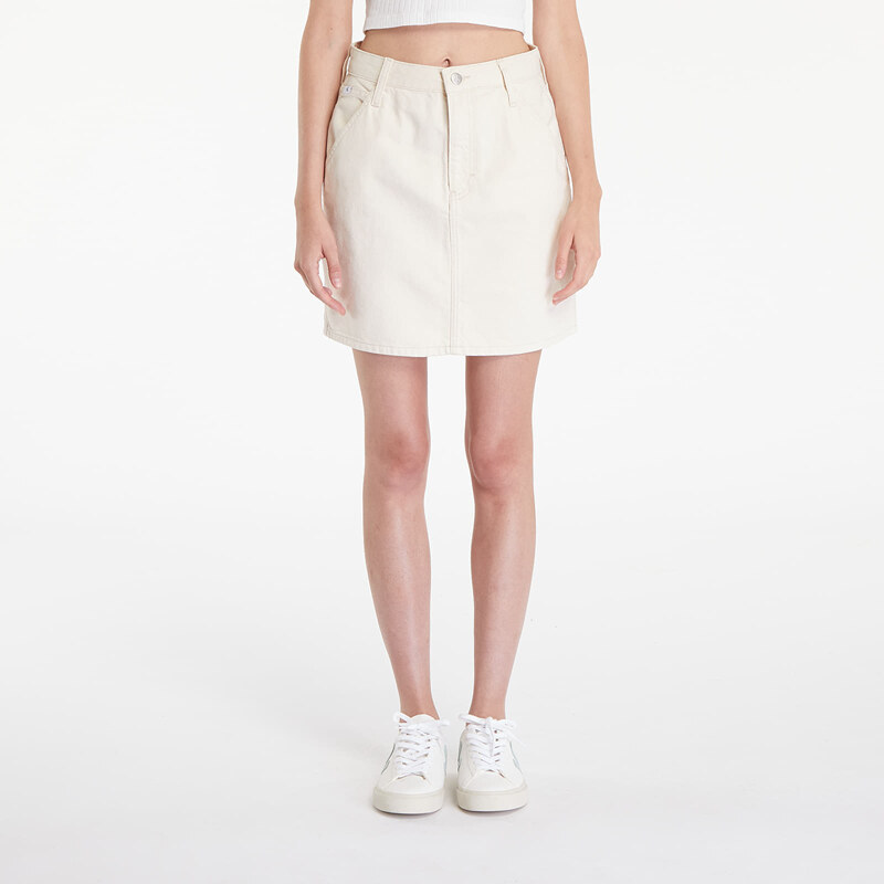 Sukňa Calvin Klein Jeans Hr A-Line Mini Skirt Hammerloop White 28 55255478