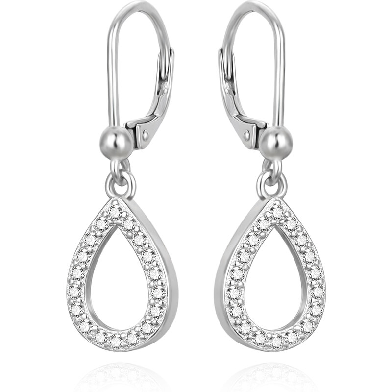Agato Slušivé strieborné náušnice so zirkónmi AGUC3522 66578524