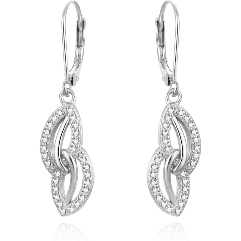 Agato Slušivé strieborné náušnice so zirkónmi AGUC3504 66581781