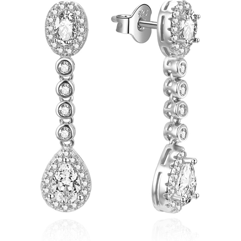 Agato Luxusné strieborné náušnice so zirkónmi AGUP3502 66594713