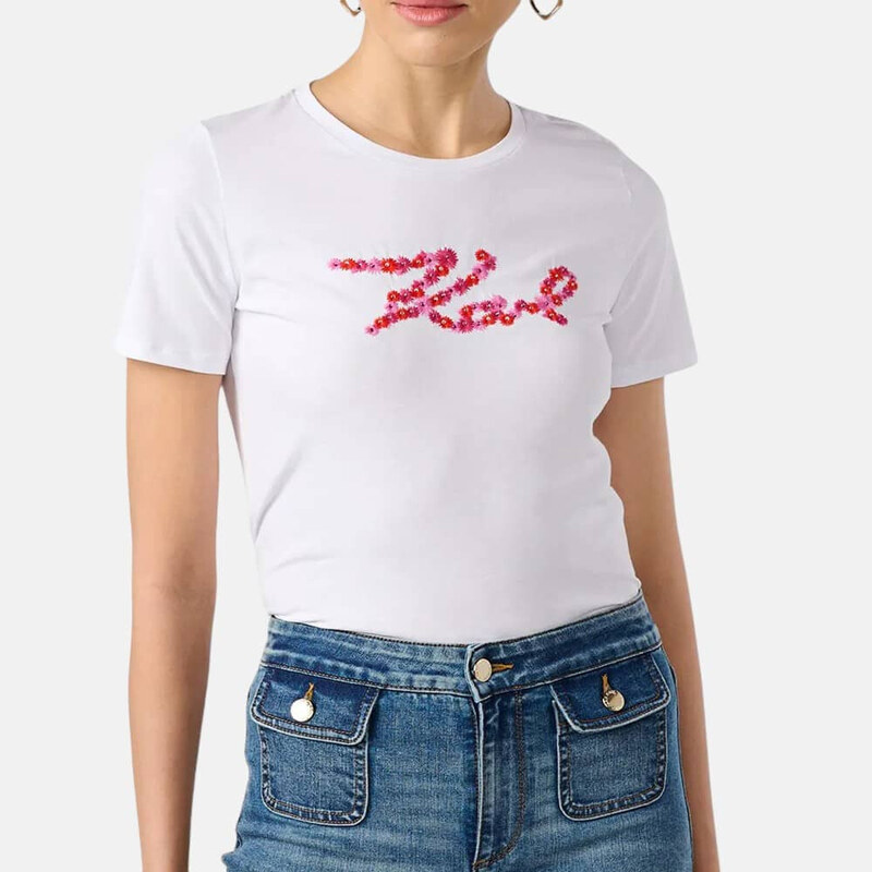 Dámské bílé triko Karl Lagerfeld 55894