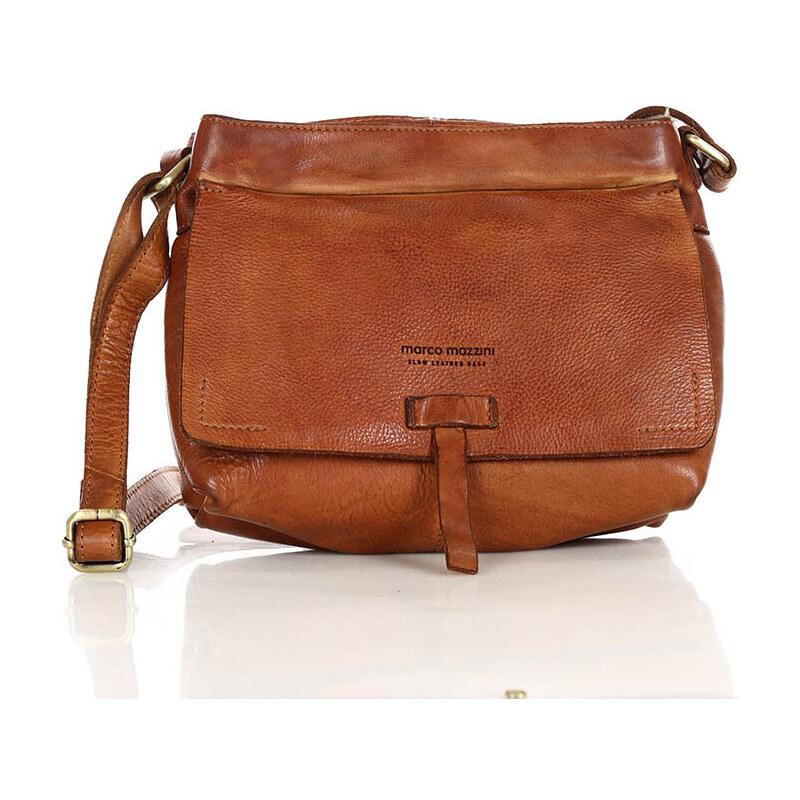 Marco Mazzini handmade MARCO MAZZINI Kožená crossbody taška | koňak 55292644