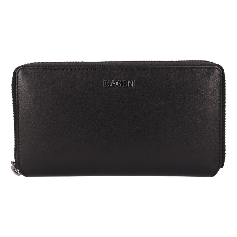 Lagen Dámska kožená peňaženka LG-7654 BLK 66579241